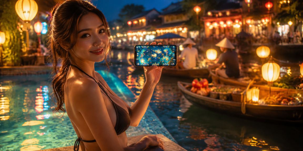 Người dùng 13f nhận voucher thưởng tại Hà Nội với đèn lồng truyền thống